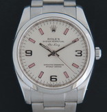 Rolex  Rolex Air-King 3 6 9 Silver Dial pink index 114200