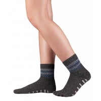 Merino Cashmere Home Antislip Antraciet/Blauw