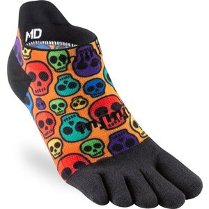 Injinji Spectrum Run Lightweight No-Show Coolmax Halloween Skully