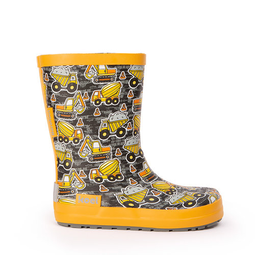 Koel Wellie Bare Print Tractor Yellow