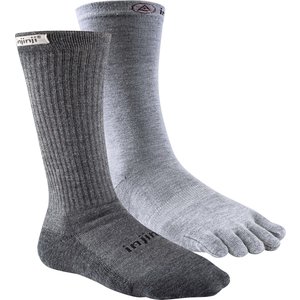 Injinji Mens Liner+Hiker Crew Coolmax/Nuwool Charcoal Injinji Mens Liner+Hiker Crew Coolmax/Nuwool Charcoal