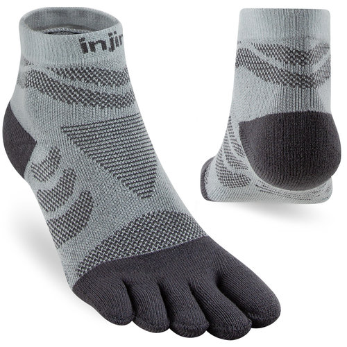 Injinji Womens Ultra Run Mini-Crew Coolmax Slate