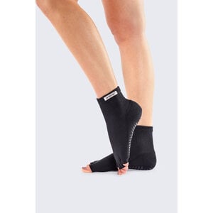 Injinji Grip Toeless Midweight Mini-Crew Cotton Black