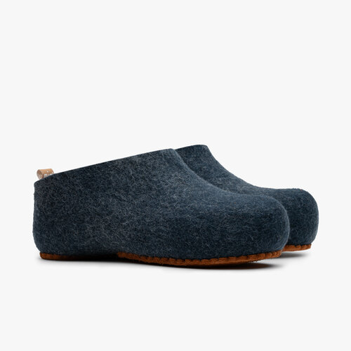 Vivobarefoot Mim Felt Slipper Unisex Navy