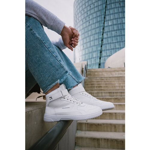 Barebarics Zing High Top Leather All White