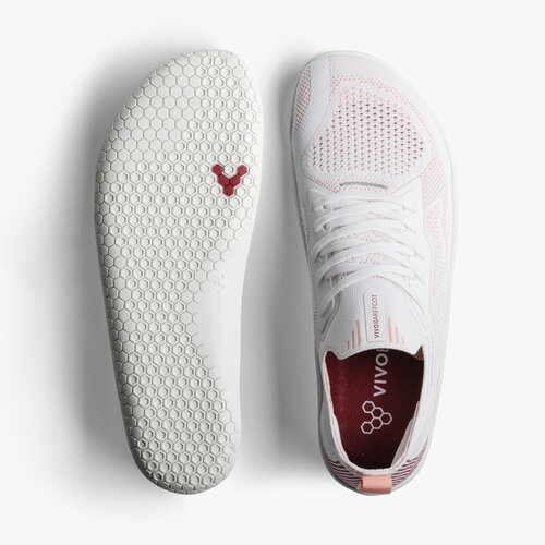 Vivobarefoot Primus Lite Knit Men White/Peach Melba