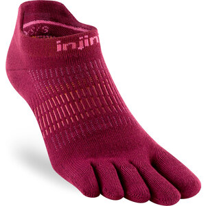 Injinji Womens Run Lightweight No-Show Coolmax Beetroot
