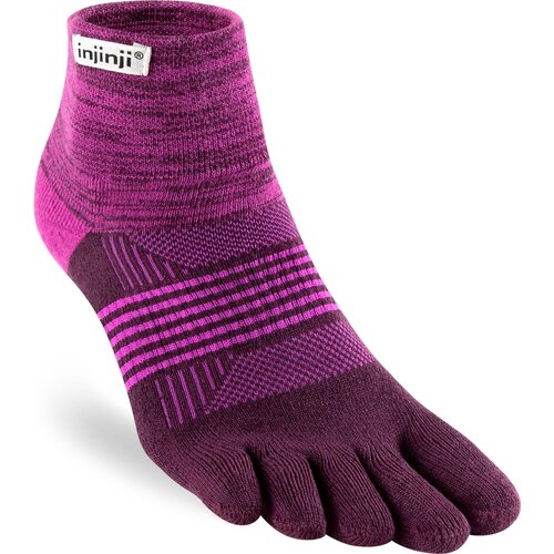 Injinji Womens Trail Midweight Mini-Crew Coolmax Violet