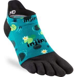 Injinji Run Lightweight No-Show Coolmax Artist Designed Lilypad