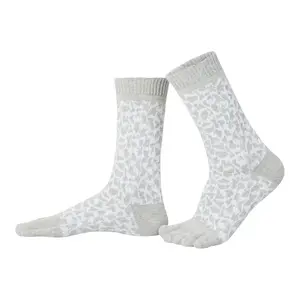 Knitido TG Calf-Length Leopard Lightgrey/White