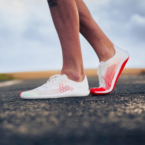 Vivobarefoot Primus Flow Men Bright White/Neon Orange