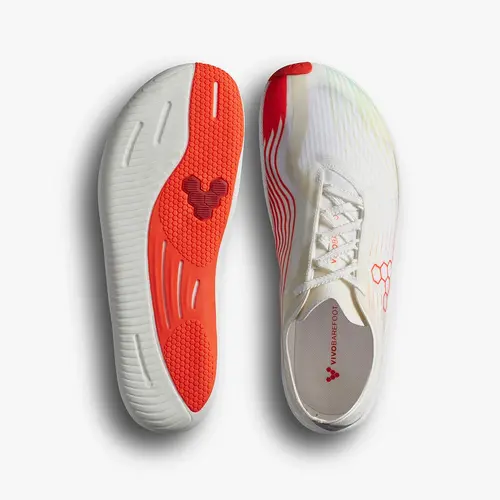 Vivobarefoot Primus Flow Men Bright White/Neon Orange
