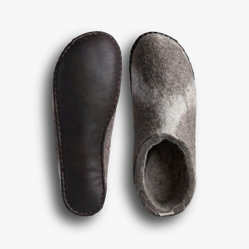 Vivobarefoot Mim Felt Slipper II Unisex Falcon Tan