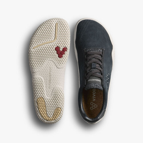 Vivobarefoot Motus Studio Sneaker Leather Ladies Obsidian White