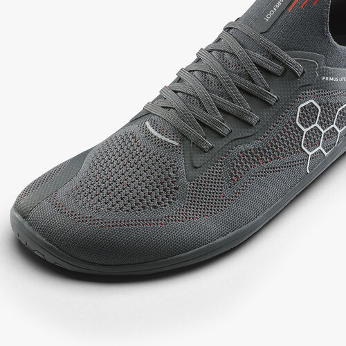 Vivobarefoot Primus Lite Knit Men Obsidian Cherry Tomato