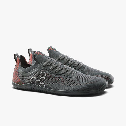 Vivobarefoot Primus Lite Knit Men Obsidian Cherry Tomato