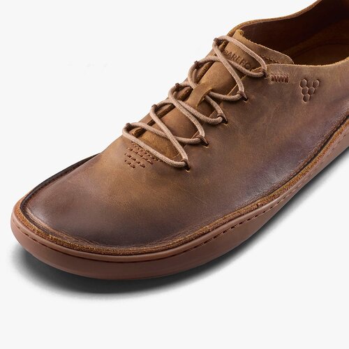 Vivobarefoot Sensus Moc Lace Up Leather Men Dark Tan