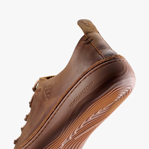 Vivobarefoot Sensus Moc Lace Up Leather Men Dark Tan