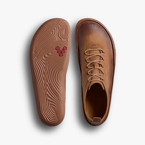 Vivobarefoot Sensus Moc Lace Up Leather Men Dark Tan