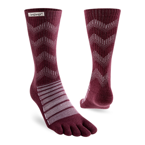 Injinji Outdoor Midweight Crew Wool Garnet