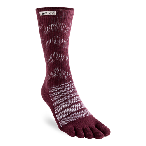 Injinji Outdoor Midweight Crew Wool Garnet