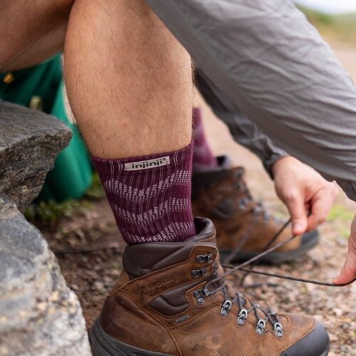 Injinji Outdoor Midweight Crew Wool Garnet