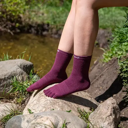Injinji Liner Crew Wool Garnet