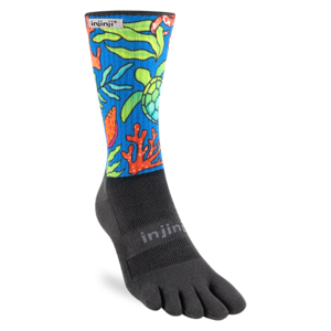 Injinji Trail Midweight Crew Coolmax Artist Designed Ocean