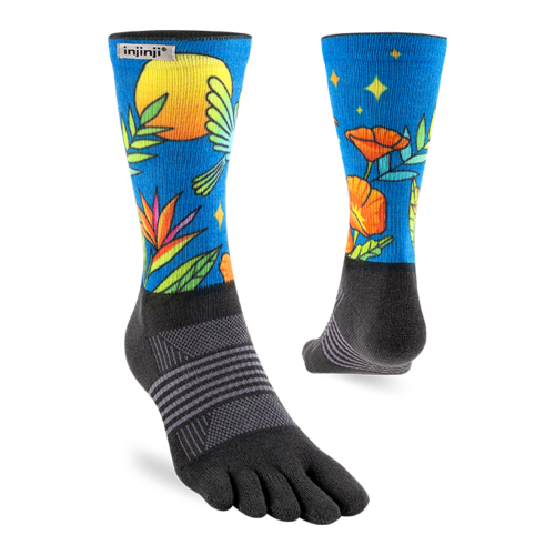 Injinji Womens Trail Midweight Crew Coolmax Artist Designed Parrot Injinji Womens Trail Midweight Crew Coolmax Artist Designed Parrot