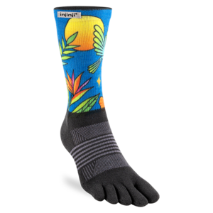 Injinji Womens Trail Midweight Crew Coolmax Artist  Designed  Parrot