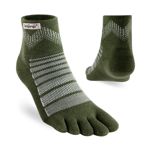 Injinji Outdoor Midweight Mini-Crew Wool Forest