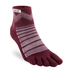 Injinji Outdoor Midweight Mini-Crew Wool Garnet
