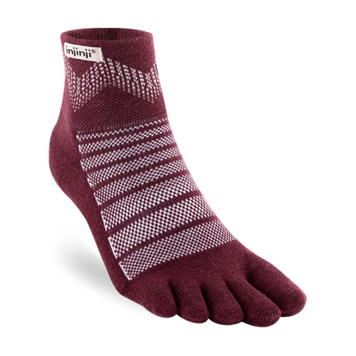 Injinji Outdoor Midweight Mini-Crew Wool Garnet