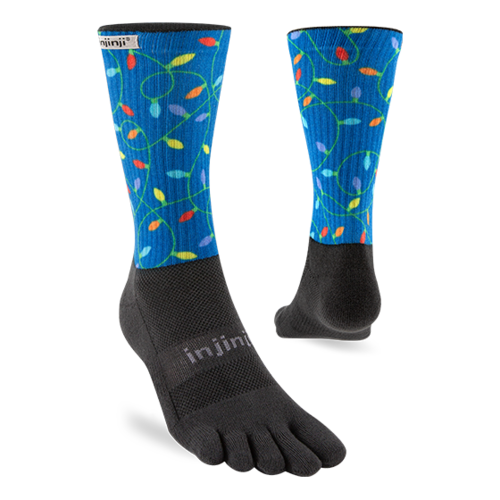 Injinji Spectrum Trail Midweight Crew Coolmax Holiday Lights