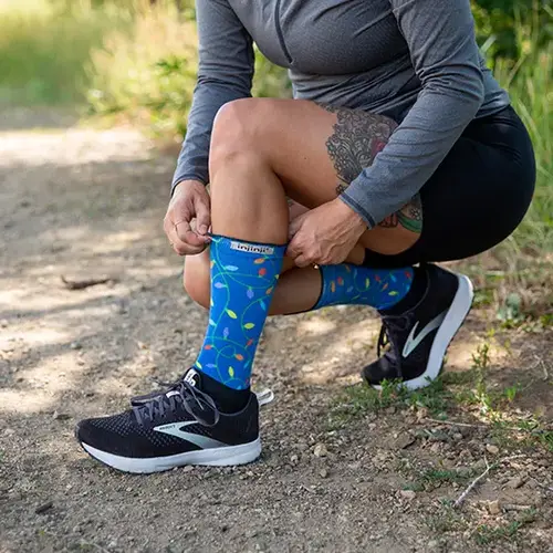 Injinji Spectrum Trail Midweight Crew Coolmax Holiday Lights