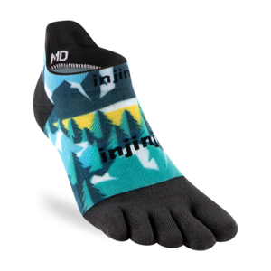 Injinji Spectrum Run Lightweight No-Show Coolmax Holiday Evergreen