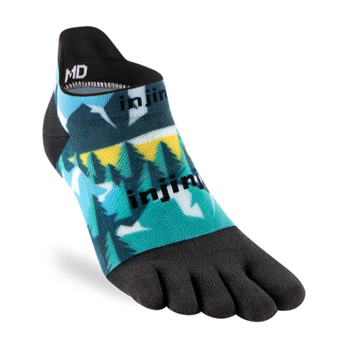 Injinji Spectrum Run Lightweight No-Show Coolmax Holiday Evergreen Injinji Spectrum Run Lightweight No-Show Coolmax Holiday Evergreen
