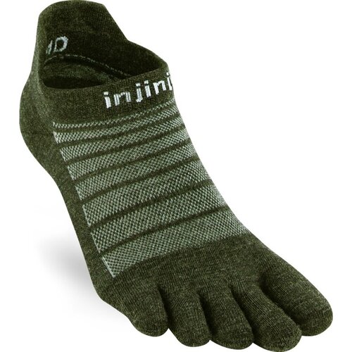 Injinji Run Lightweight No-Show Wool Forest Injinji Run Lightweight No-Show Wool Forest