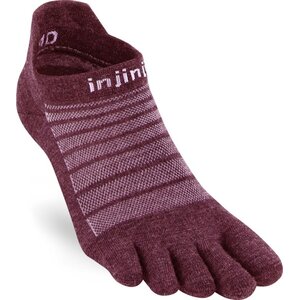 Injinji Run Lightweight No-Show Wool Garnet