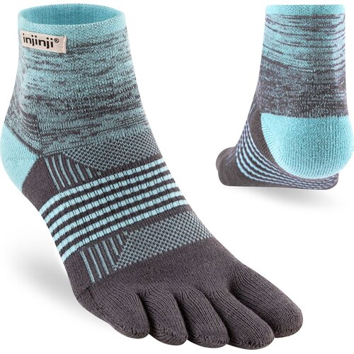 Injinji Womens Trail Midweight Mini-Crew Coolmax Seascape