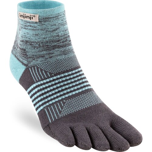Injinji Womens Trail Midweight Mini-Crew Coolmax Seascape