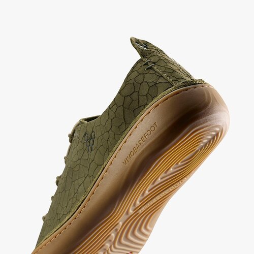 Vivobarefoot Sensus Moc Lace Up Leather Men Dark Olive Cracked Leather Vivobarefoot Sensus Moc Lace Up Leather Men Dark Olive Cracked Leather