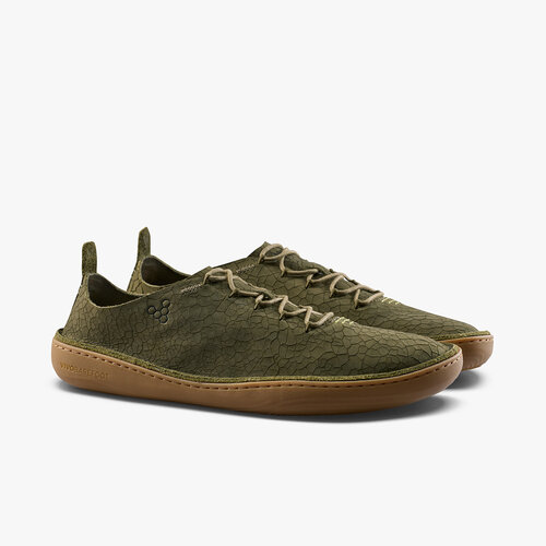 Vivobarefoot Sensus Moc Lace Up Leather Men Dark Olive Cracked Leather Vivobarefoot Sensus Moc Lace Up Leather Men Dark Olive Cracked Leather