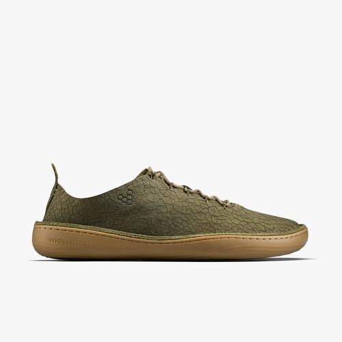 Vivobarefoot Sensus Moc Lace Up Leather Men Dark Olive Cracked Leather Vivobarefoot Sensus Moc Lace Up Leather Men Dark Olive Cracked Leather