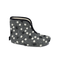 Barefoot Warm Slippers Kids Grey With Dots