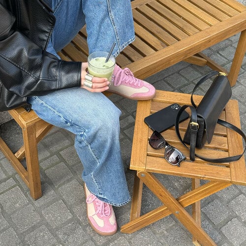 Blusun BLSN-220W Leather Women Light Beige/Pink