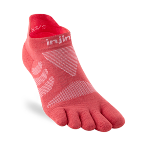 Injinji Womens Ultra Run No-Show Coolmax Coral