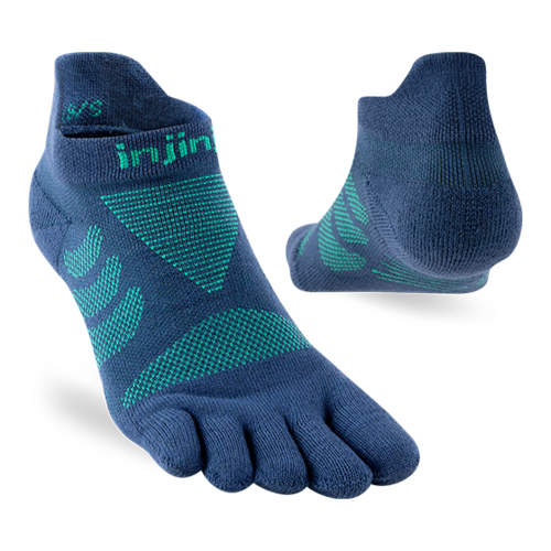 Injinji Womens Ultra Run No-Show Coolmax Poseidon