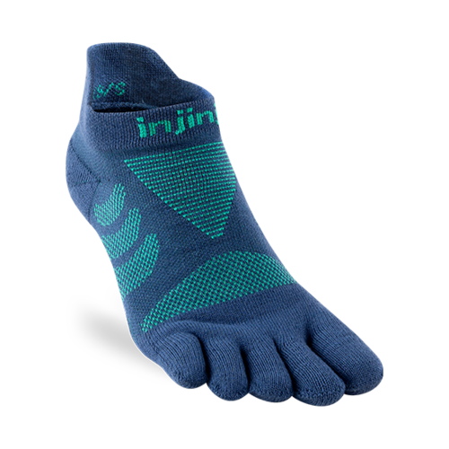 Injinji Womens Ultra Run No-Show Coolmax Poseidon