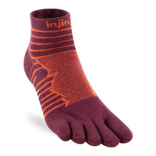 Injinji Ultra Run Mini-Crew Coolmax Mahogany